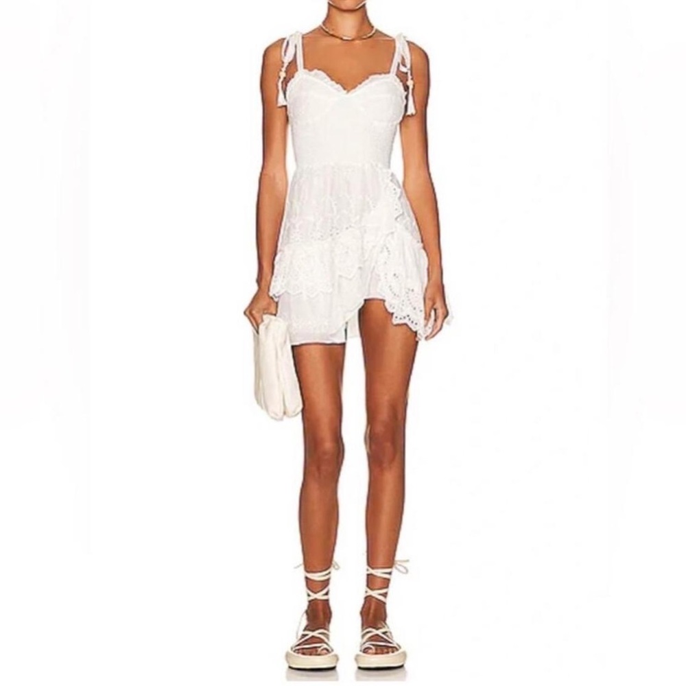Love Shake Fancy White mini Dress size L